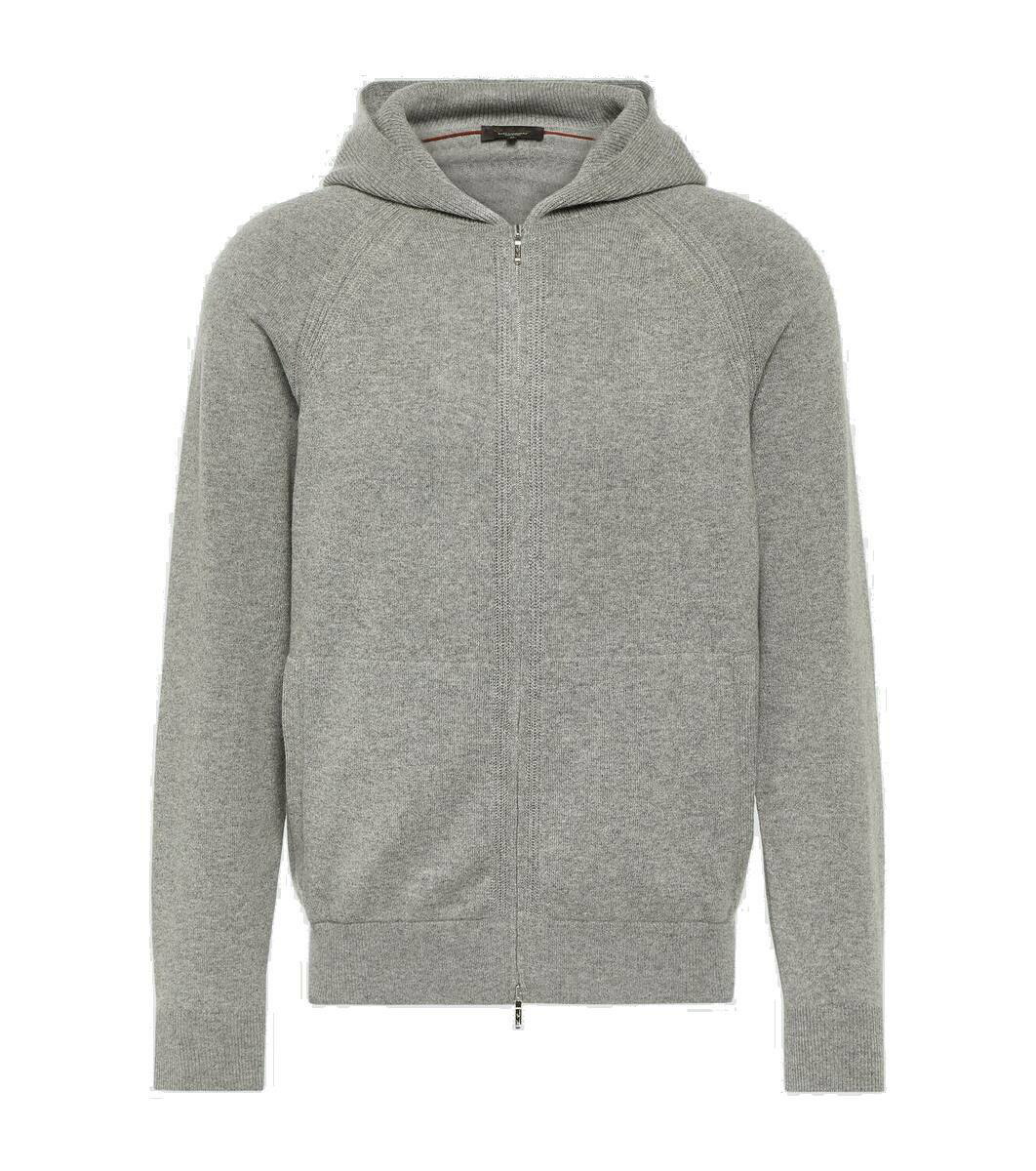 Cotton, cashmere, and wool hoodie in neutrals - Loro Piana