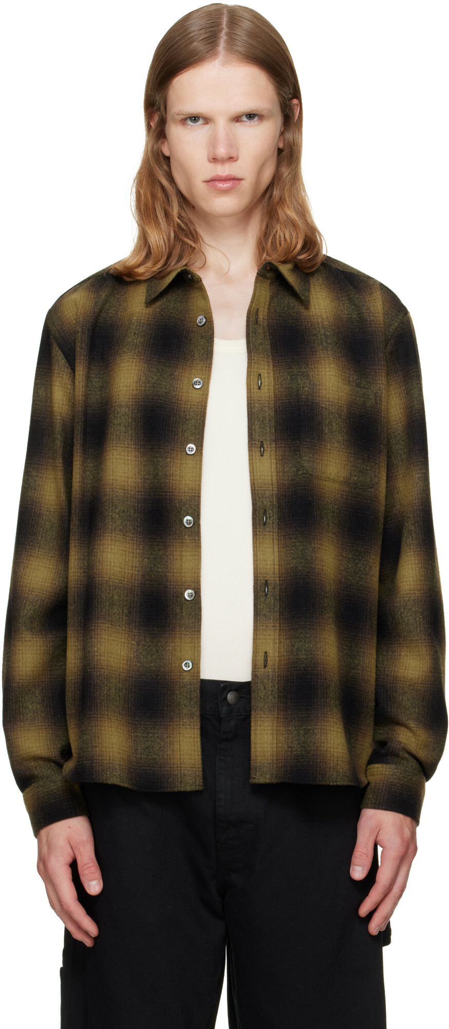 vowels Khaki River Shirt