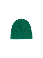 MC2 Saint Barth Man Green Cashmere Blend Hat Wengen With St. Barth Embroidery
