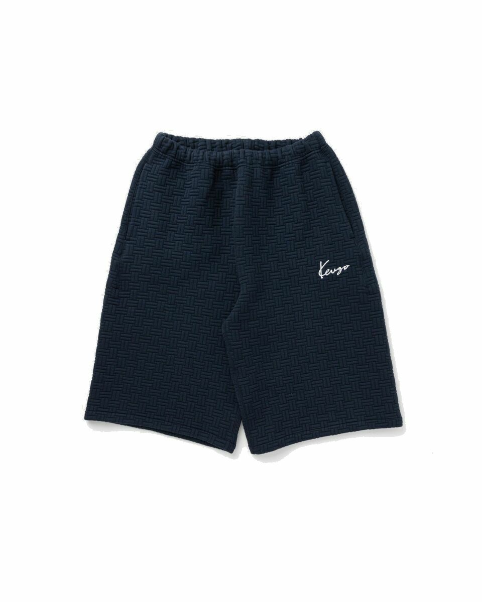 Photo: Kenzo Weave Oversize Short Blue - Mens - Casual Shorts