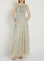 Needle & Thread Freya Sequin-embellished Tulle Gown Light Green