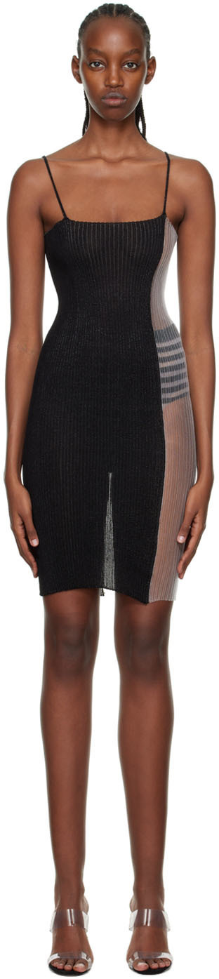 A. ROEGE HOVE cut-out Asymmetric Knitted Dress | Black | FARFETCH 