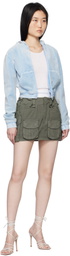 alexanderwang.t Blue Shrunken Zip-Up Hoodie
