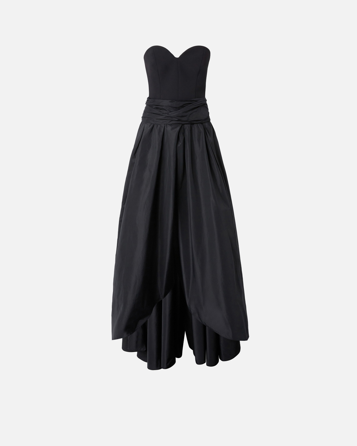 satin black prom dress Keyhole One-Shoulder Long Satin Prom Dress CDS454 Black / 2 main image 0
