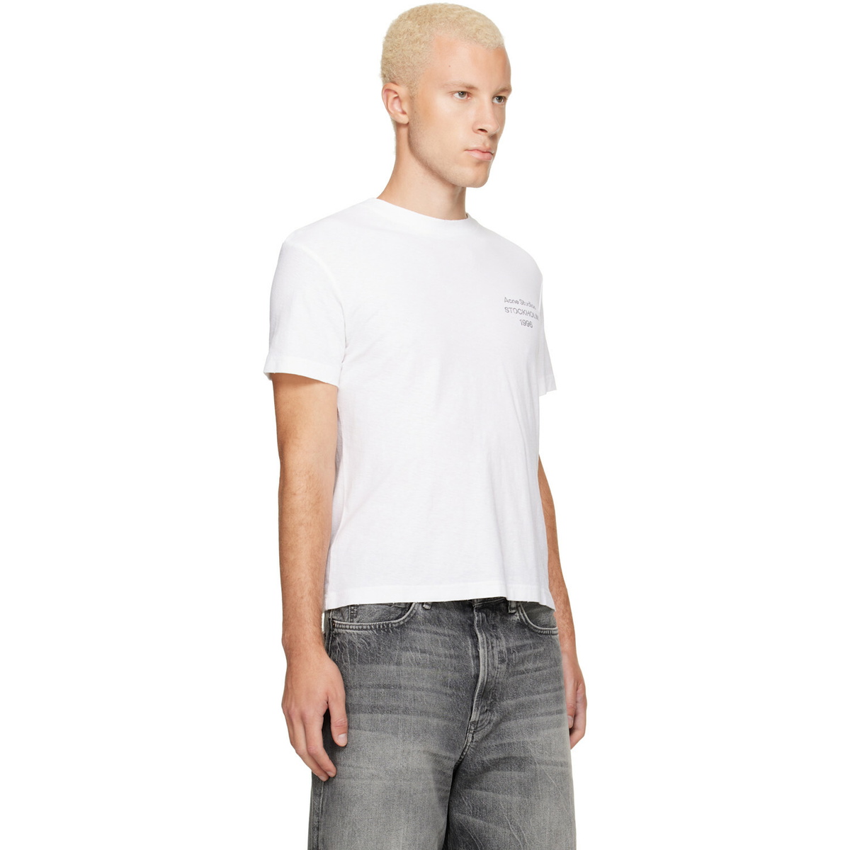 Acne Studios White '1996' Logo T-shirt
