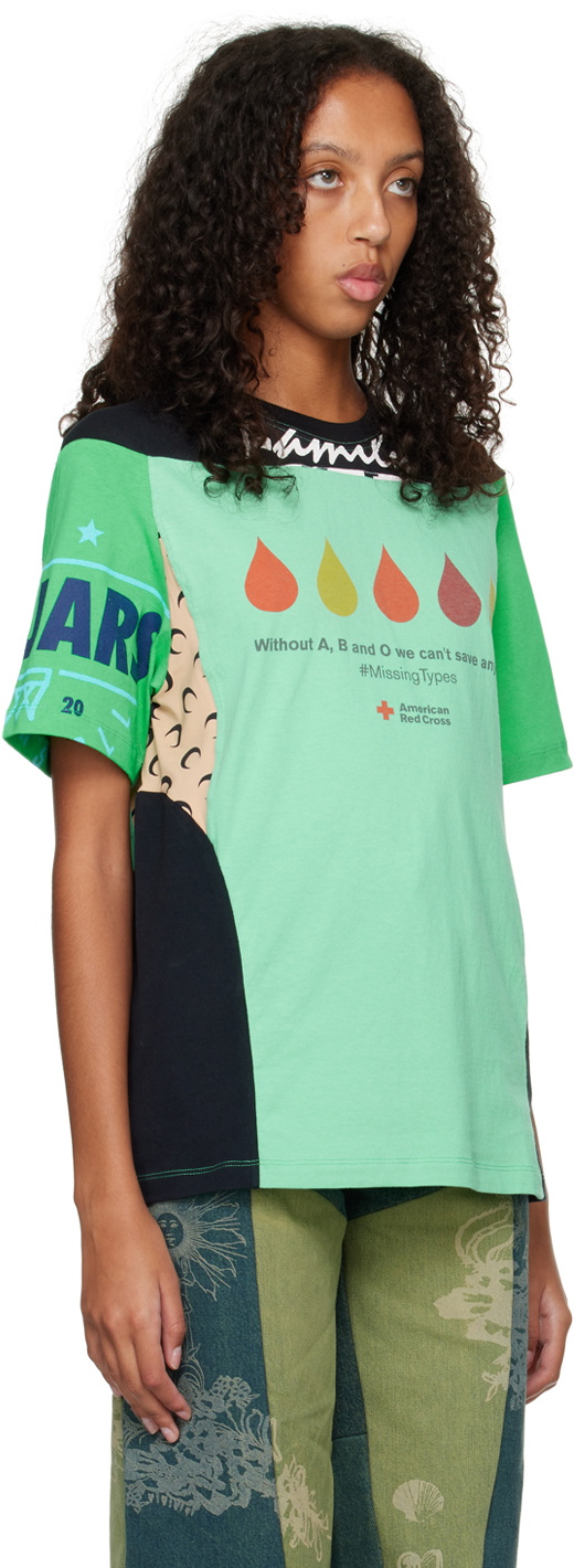 Marine Serre Regenerated Graphic T-Shirt Bermudas in Red