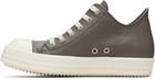 Rick Owens Gray Temple Low Sneakers