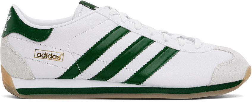adidas Originals White & Green Country Japan Sneakers adidas Originals