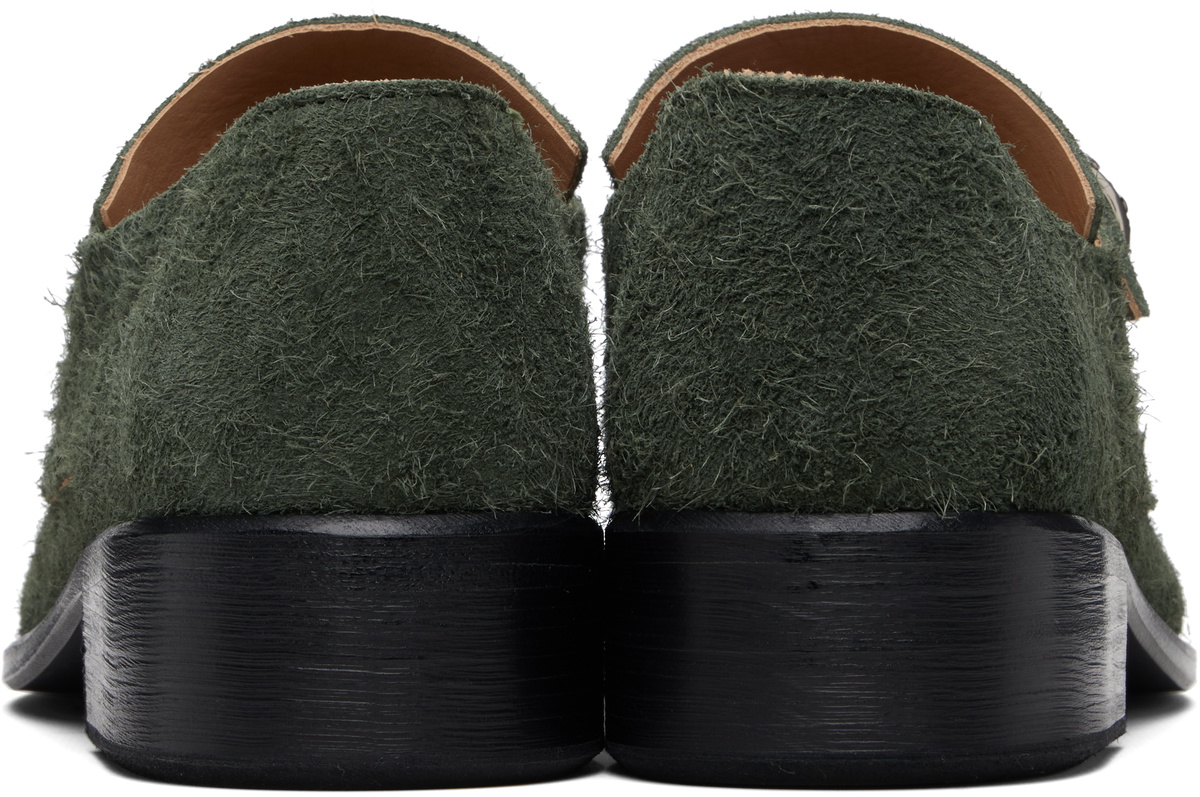 Enfants Riches Déprimés Green Suede Pope Loafers