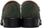 Enfants Riches Déprimés Green Suede Pope Loafers