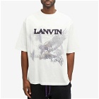 Lanvin Men's x Future Eagle Print T-Shirt in White Mustang