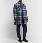 Thom Browne - Checked Mélange Wool Down Coat - Blue