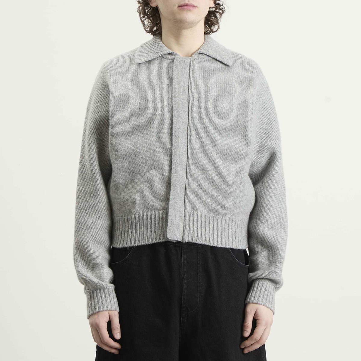 Entire Studios Men's Marla Knitted Bomber Jacket in Steel