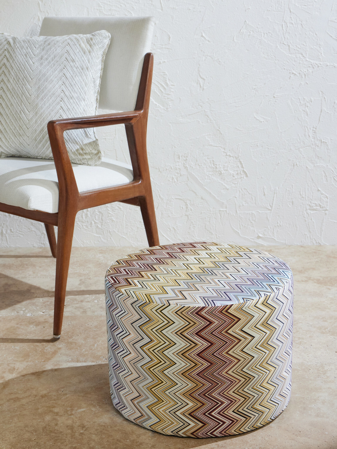 Missoni Home - Jarris Striped Cotton Pouf