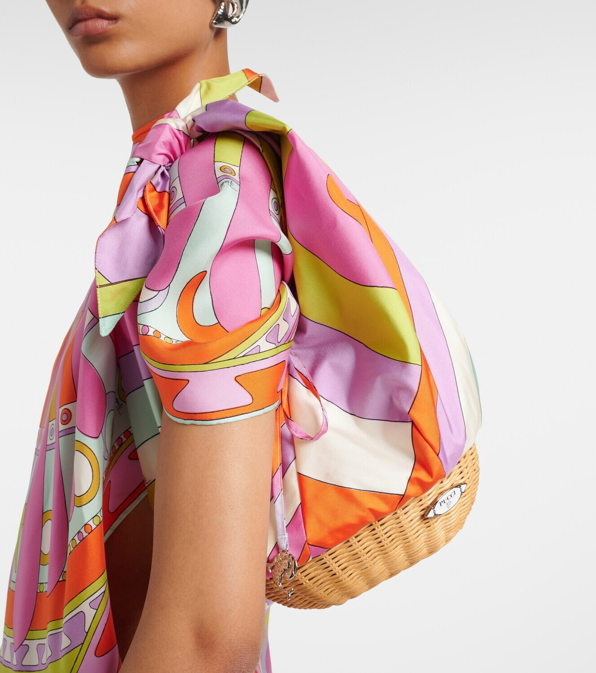Pucci Picnic Iride silk top-handle bag