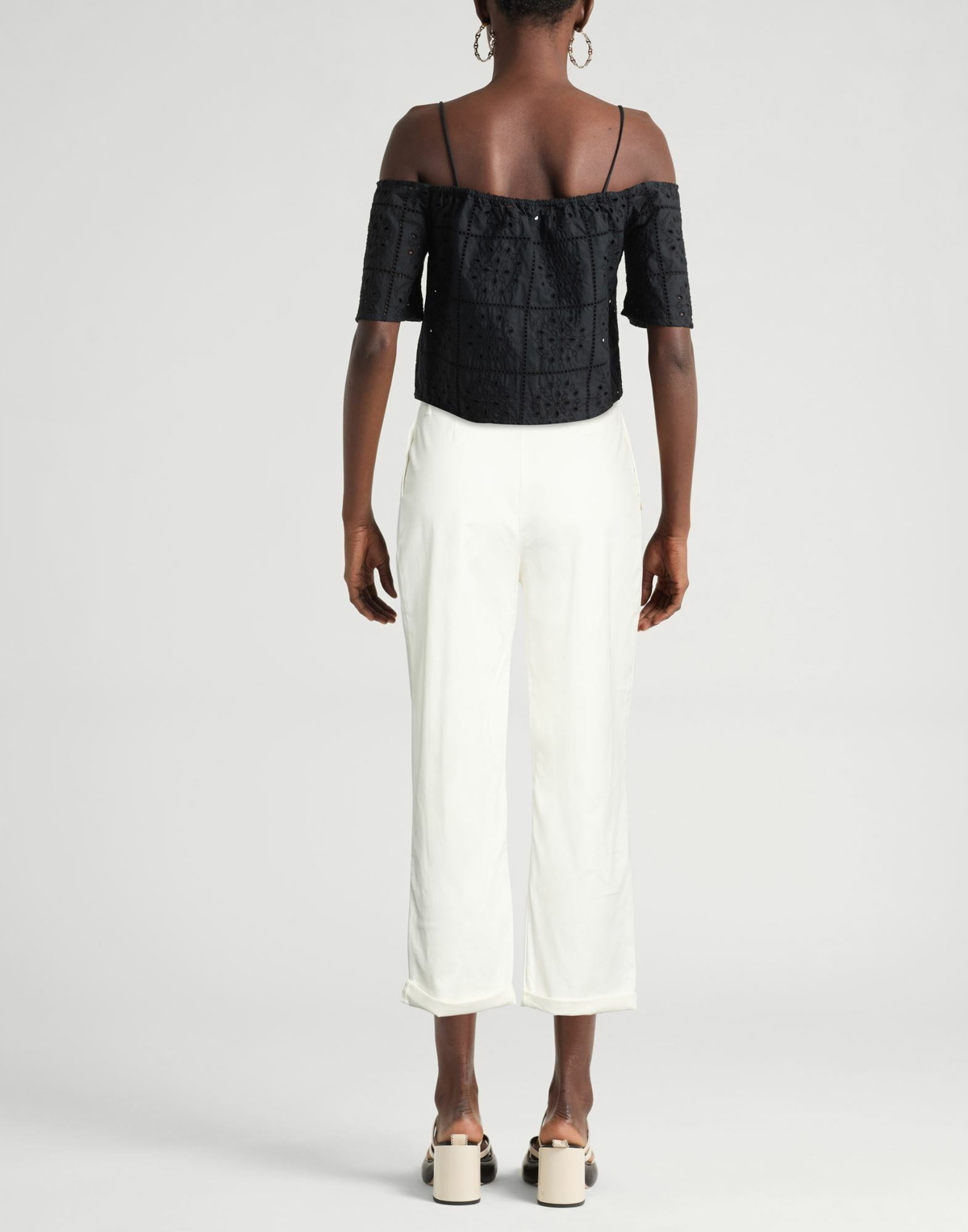 Manila Grace Womens Pants Ivory