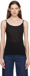 Baserange Black Semi-Sheer Tank Top