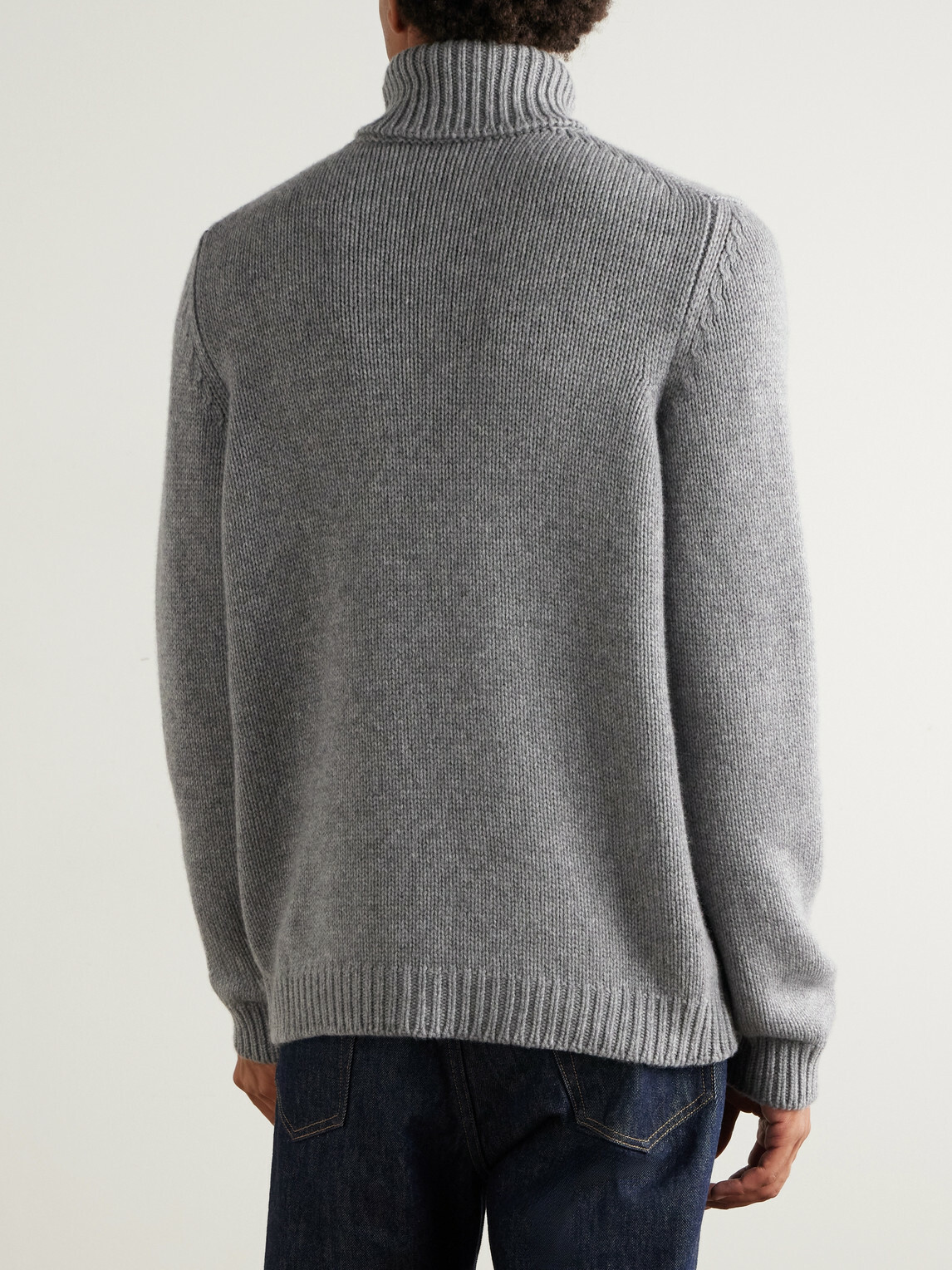 Anderson & Sheppard - Cashmere Rollneck Sweater - Gray