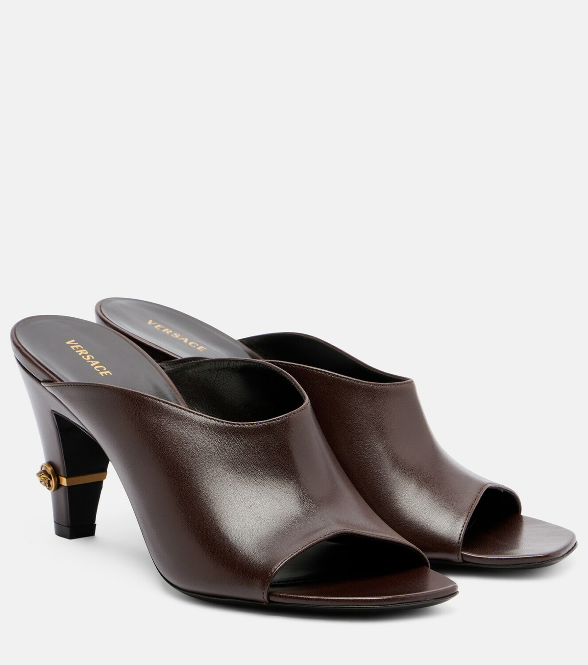 Versace Giulietta leather mules