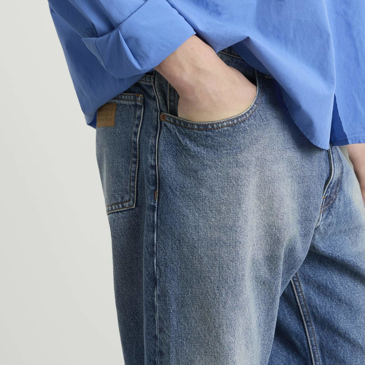 MM6 Maison Margiela Men's Pants 5 Pockets in Blue