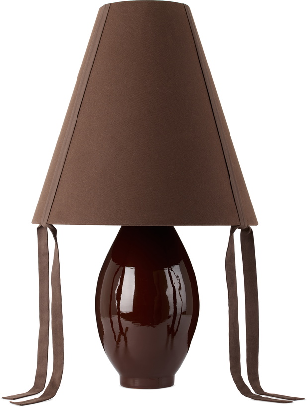 Photo: Los Objetos Decorativos Brown Ceramic Large Lamp