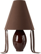 Los Objetos Decorativos Brown Ceramic Large Lamp