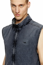 Diesel Vest in recycled nylon taslan - Jackets Mens in Blue