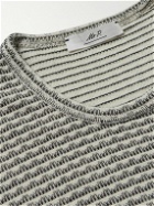 Mr P. - Embroidered Cotton T-Shirt - Gray