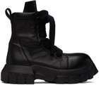 Rick Owens Black Jumbo Laced Bozo Tractor Boots