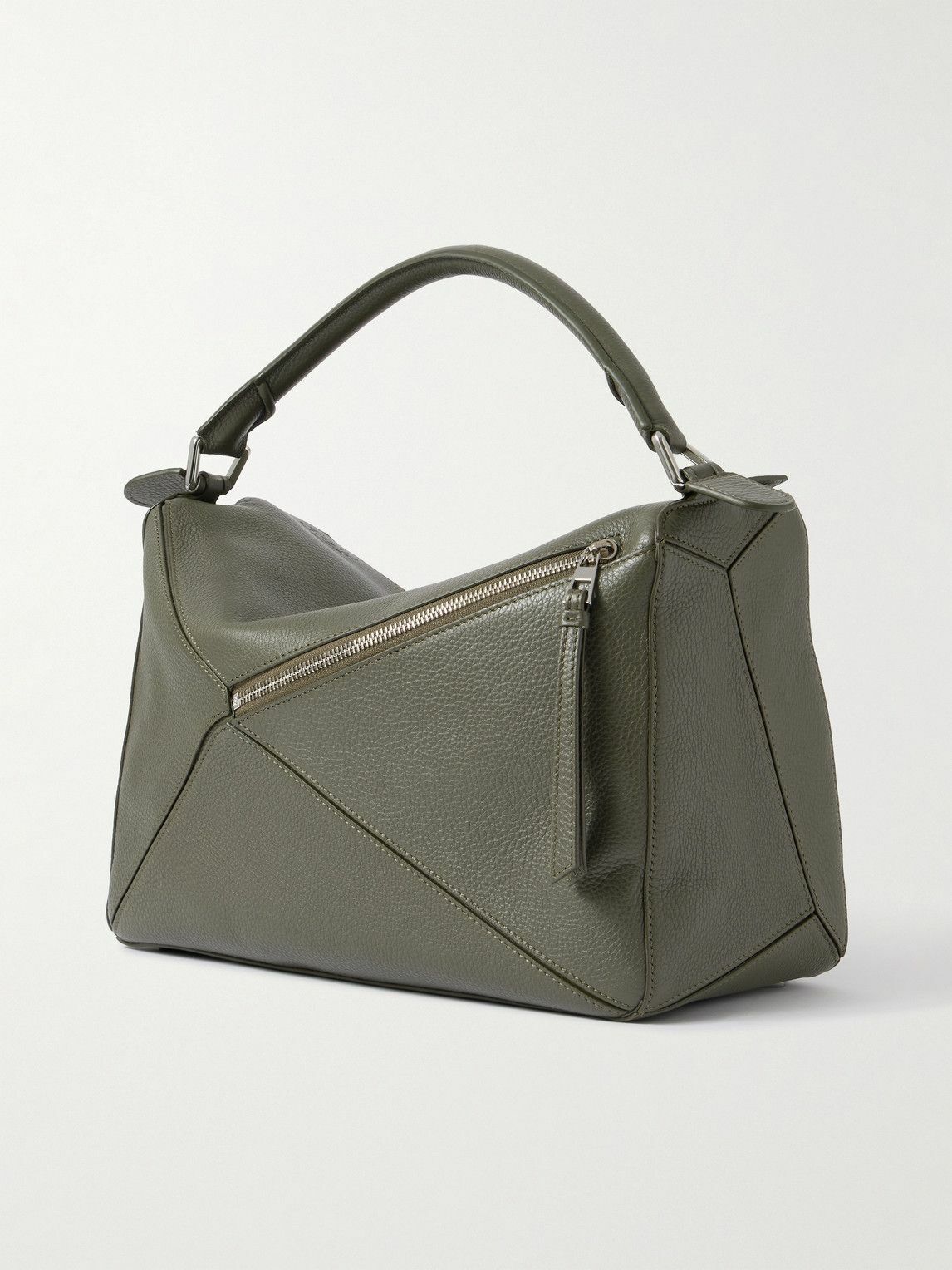 LOEWE - Puzzle Edge Large Logo-Debossed Full-Grain Leather Messenger Bag