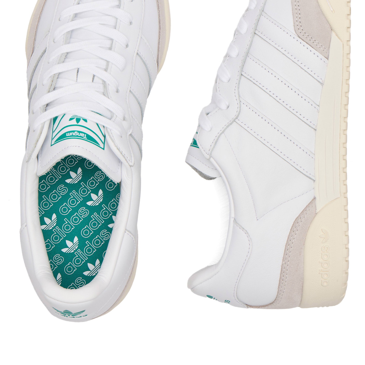 Adidas Men's Tangum Sneaker in White/Green/Off-White