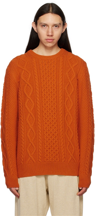 Photo: Ghiaia Cashmere Orange Pescatore Sweater