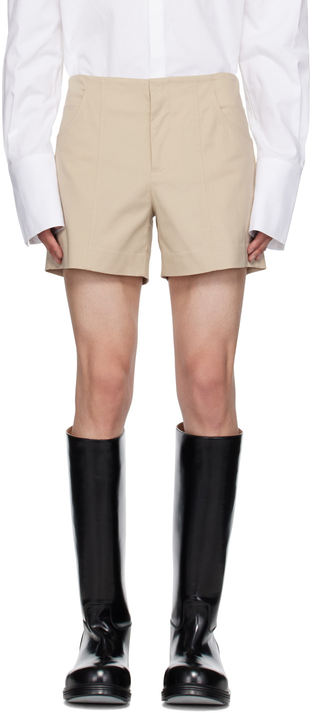 K.NGSLEY Beige Akers Shorts