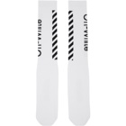 Off-White White and Black Diagonal Socks