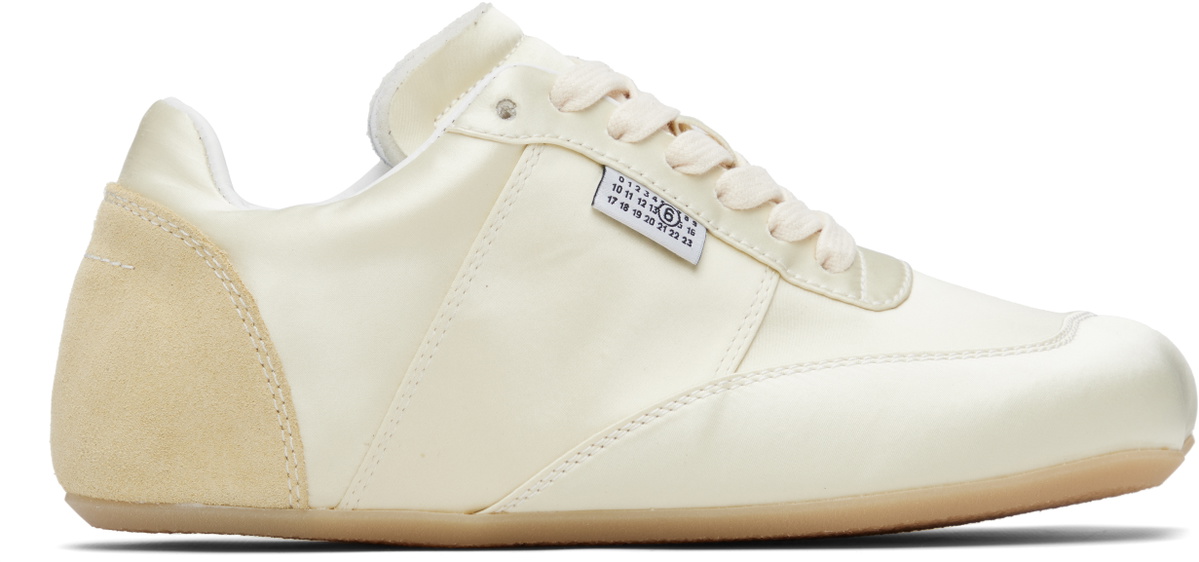 MM6 Maison Margiela Yellow Satin Factory Sneakers