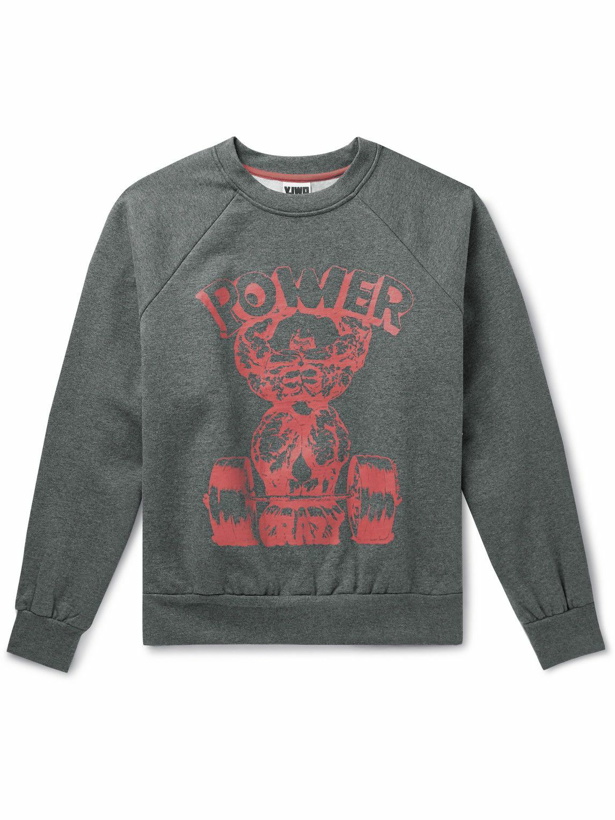 Photo: Y,IWO - Logo-Print Cotton-Jersey Sweatshirt - Gray