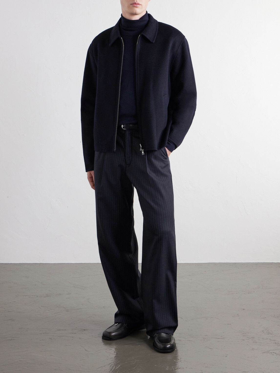 NN07 - Arlo 8447 Wool-Blend Felt Jacket - Blue