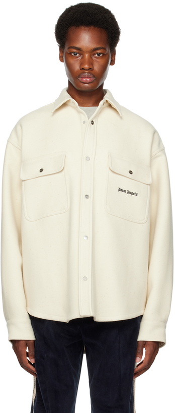 Photo: Palm Angels Off-White Pocket Jacket