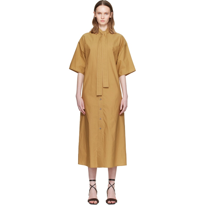 Photo: LEMAIRE Tan Reversible Tube Midi Dress