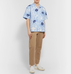 Jacquemus - La Chemise Jean Camp-Collar Floral-Print Cotton-Poplin Shirt - Blue