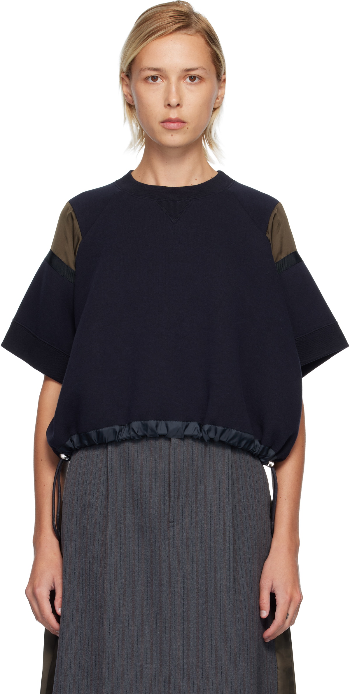 sacai Navy Sponge Sweat Sweatshirt
