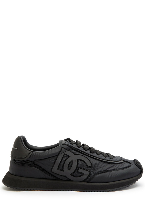 Photo: Dolce & Gabbana Runner Panelled Shell Sneakers Black