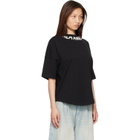 Palm Angels Black Neck Logo Over T-Shirt