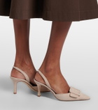 Manolo Blahnik Maysli suede slingback pumps