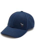 Paul Smith Zebra-embroidered Cotton cap - Blue - One Size