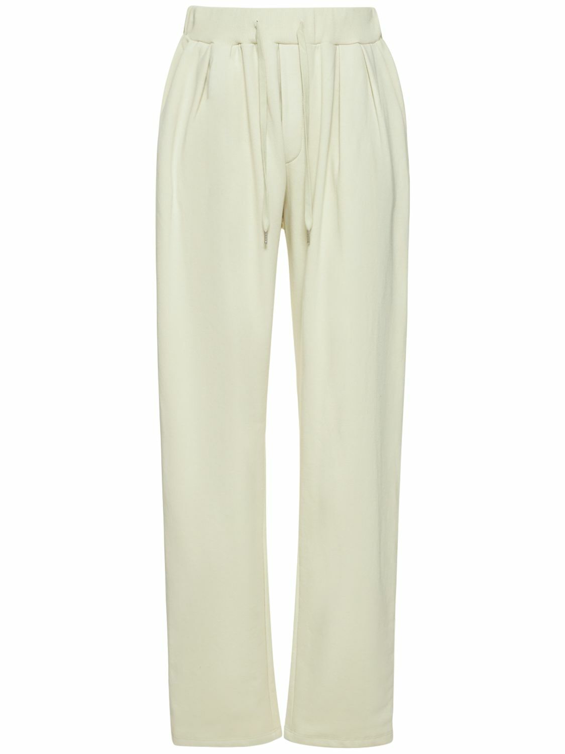 THE FRANKIE SHOP Pleated Cotton Sweatpants