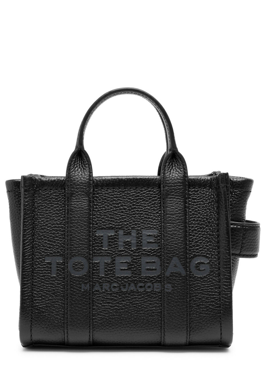 MARC JACOBS Black キャンバス ミニ The Tote Bag ハンドバッグ Marc Jacobs The mini canvas tote with contrasting strap