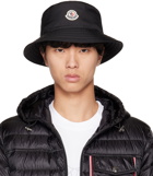 Moncler Black Logo Bucket Hat