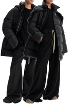MONCLER X RICK OWENS unisex hooded cyclopic coat Black