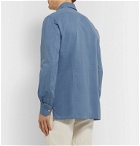 Kiton - Slim-Fit Cotton Shirt - Blue